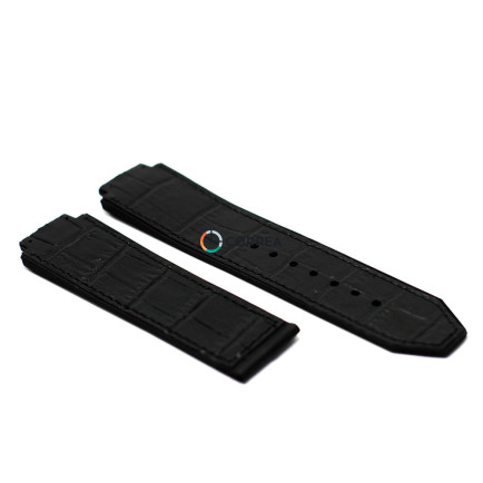 Каучуковый ремешок для мужских часов Hublot Big Bang Aero Bang черный RKH-006 - 9